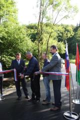 Cesto so namenu predalii župan mag. Marko Diaci, podpredsednik sveta KS Martin Cmok, predsednik sveta KS Janez Palčnik in podžupan Robert Polnar.